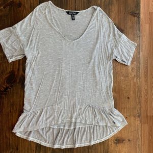 Ellen Tracy stripe peplum top